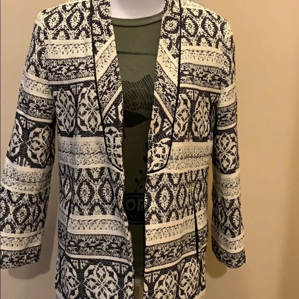 Zara basics embroidered style blazer